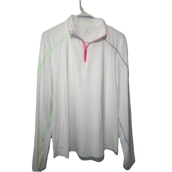 G/Fore Color Block Sun Shield Quarter Zip Top Size Large Women Golf - Picture 2 of 9